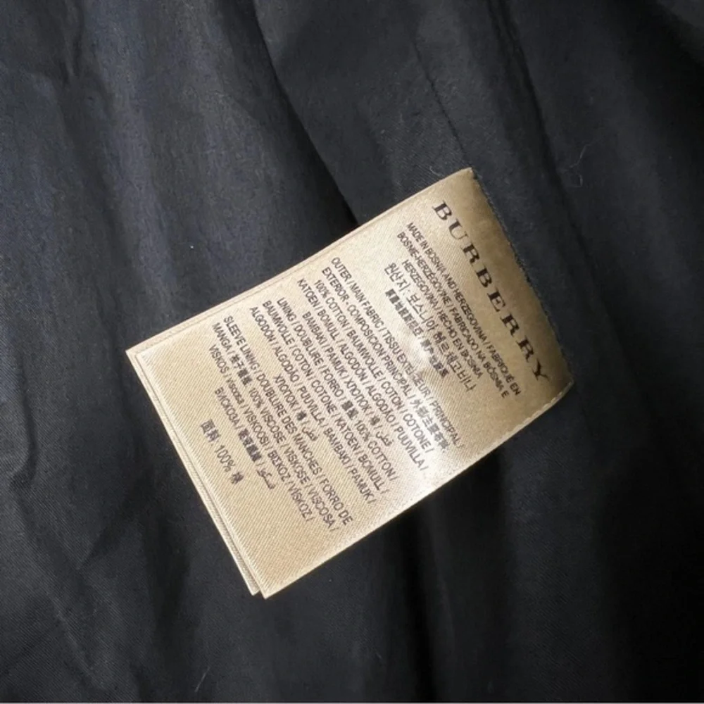 Burberry Calderbrook Scribble Printed Nova Check Long Car Coat Trench - Picture 13 of 13